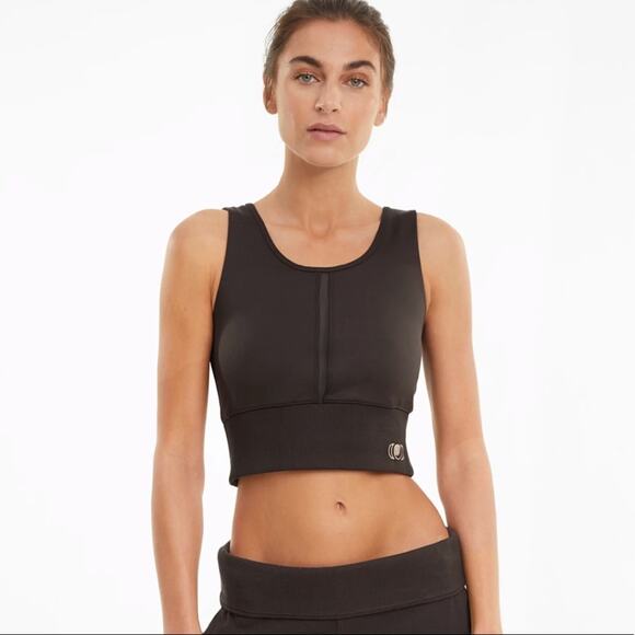 NEW Puma Exhale Yoga Crop Top x Cara Delavigne - Picture 1 of 7